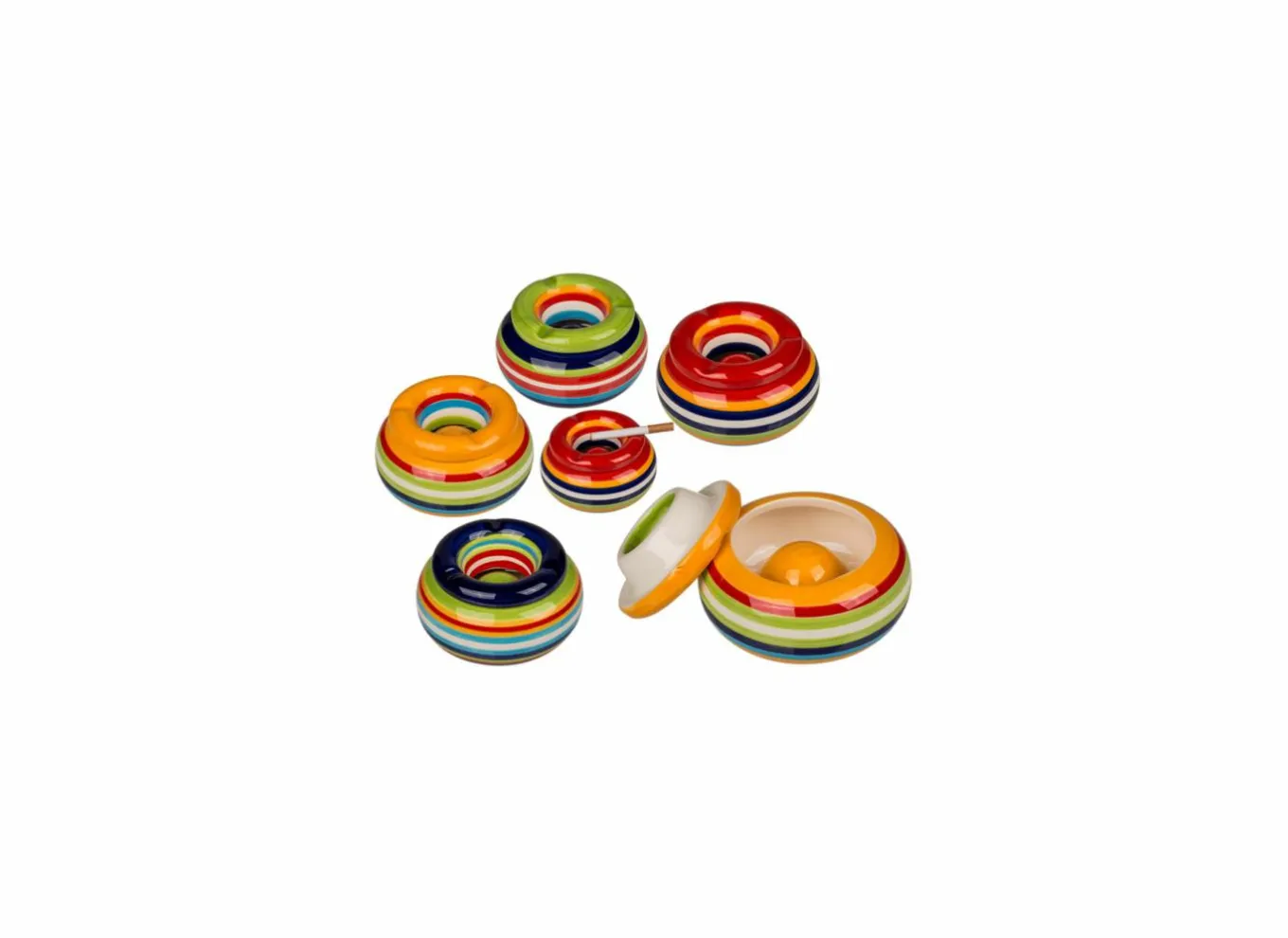 Asbakken & Gasaanstekers|Asbak Stripes Ø11cm