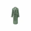 Badjas Cara M - flanel - olive green- Badjassen|Energie Besparen