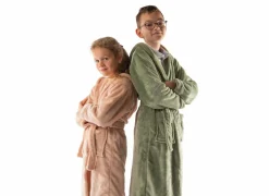 Tiseco Badjassen|Badjas Delux  122/128 - flanel - sea green