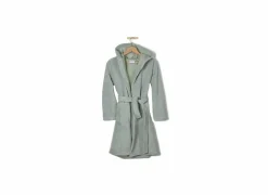 Badjassen|Badjas Kids 146/152 katoen fleece sea green