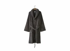 Badjas M flanel grey charcoal- Badjassen|Energie Besparen