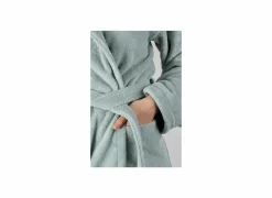 Badjas M flanel sea green- Badjassen|Energie Besparen