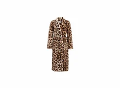 Badjas M fleece leopard- Badjassen|Energie Besparen
