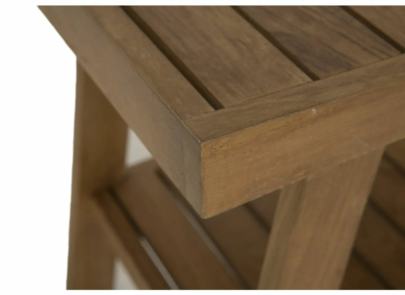 Opbergmeubelen|Badkruk 53x34x47cm - geschuurd teak - naturel