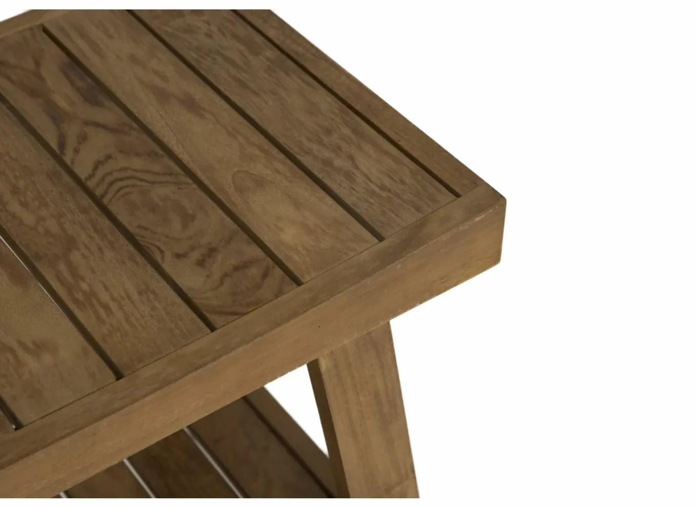 Opbergmeubelen|Badkruk 53x34x47cm - geschuurd teak - naturel