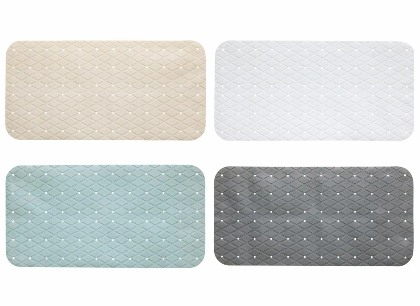 Antislipmatten|Badmat antislip 69x39cm - kunststof - multicolor