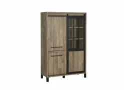 Barkasten|Barkasten|Barkast 122cm  decor - old teak & matt black
