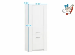 Barkast Elvis 82cm - decor - white oak- Barkasten|Barkasten