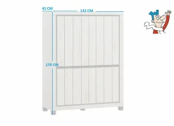 Barkast Eureka 132cm - decor - natural oak/zwart- Barkasten|Barkasten