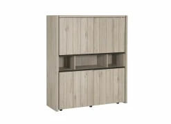 Barkasten|Barkasten|Barkast Lucca 140cm - decor - millenium eik/lichtgrijs