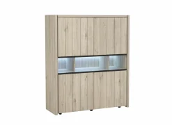 Barkasten|Barkasten|Barkast Lucca 140cm - decor - millenium eik/lichtgrijs