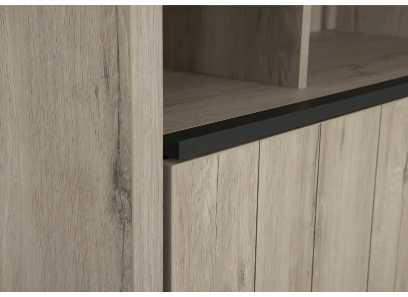 Barkasten|Barkasten|Barkast Lucca 140cm - decor - millenium eik/lichtgrijs