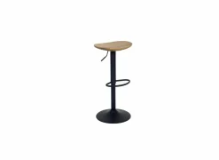 Barkruk Lingua ZH59-80cm - metaal - naturel & zwart- Barstoelen