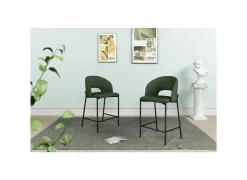 Barkrukken|Barstoelen|Barstoel Bacchus ZH75,5cm - stof - groen