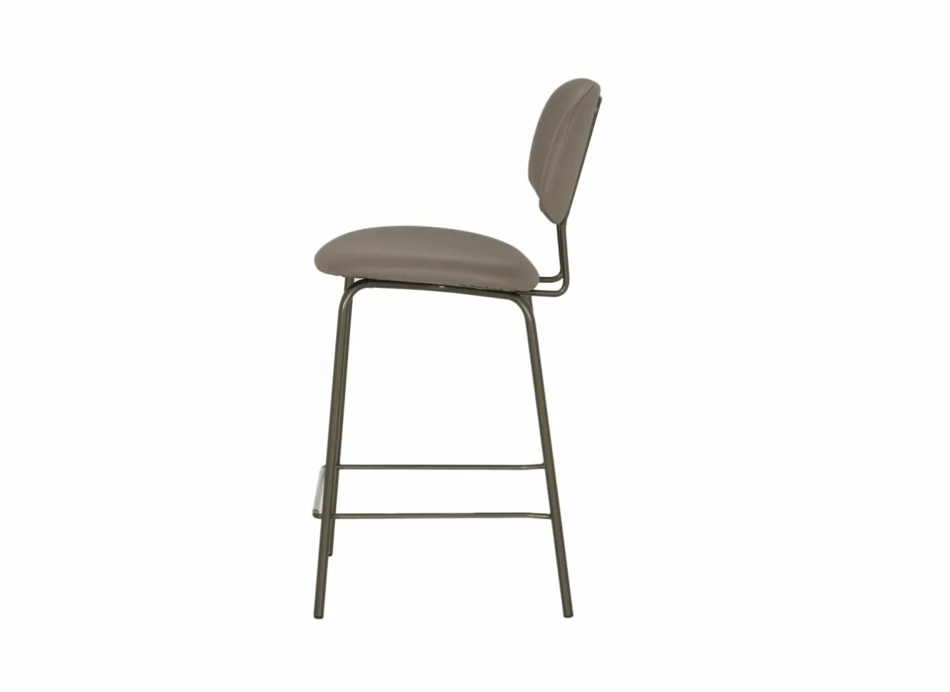 Barstoelen|Barstoel Bistro ZH65cm - lederlook - donkerbrons/fango