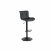 Barkrukken|Barstoelen|Barstoel Gigolo ZH58-83cm - lederlook - zwart