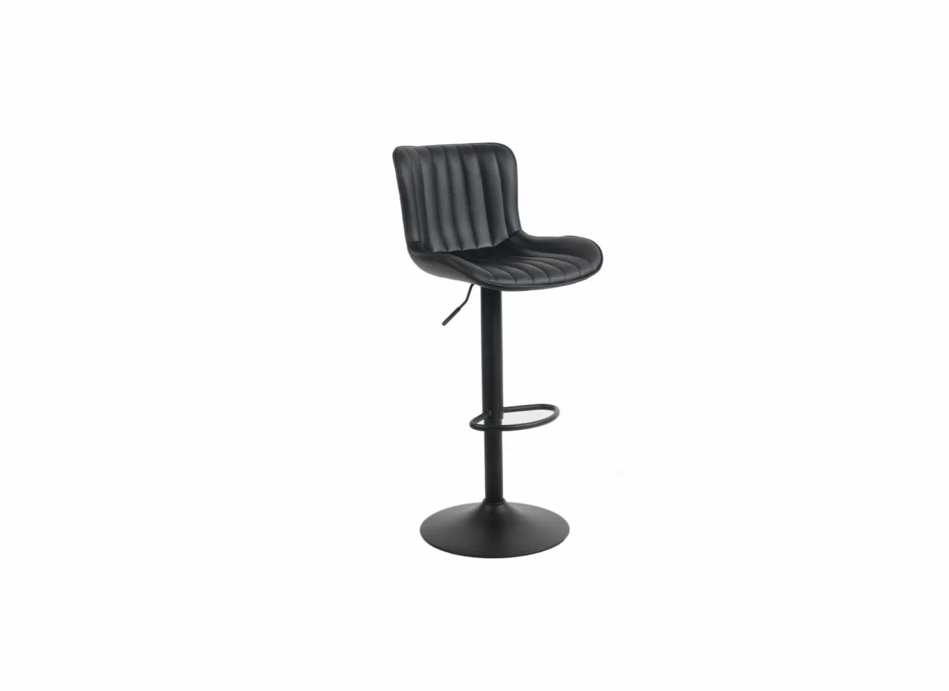 Barkrukken|Barstoelen|Barstoel Gigolo ZH58-83cm - lederlook - zwart