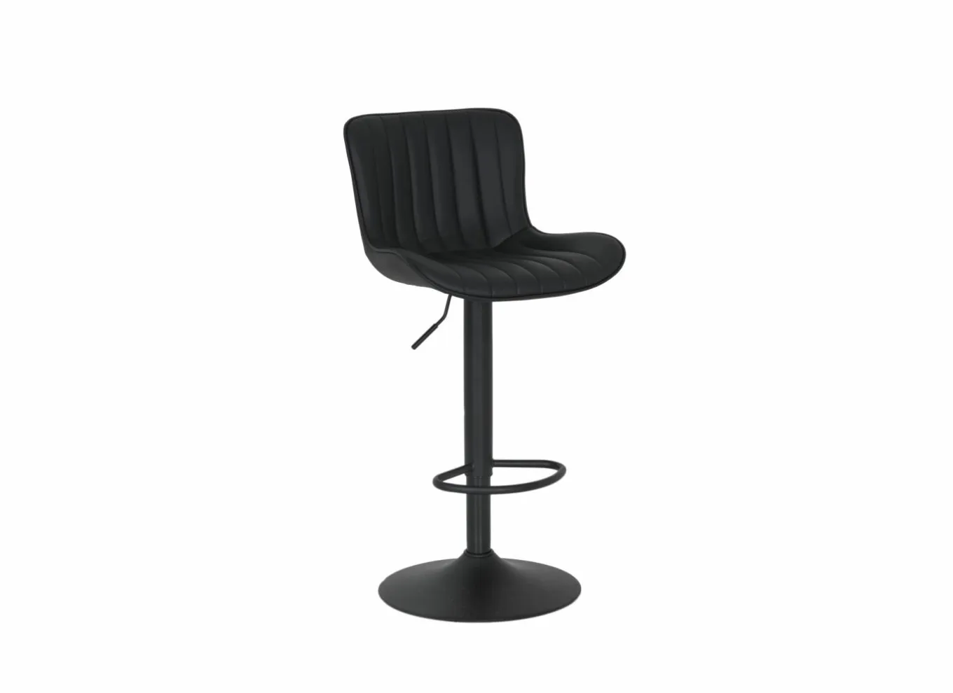 Barkrukken|Barstoelen|Barstoel Gigolo ZH58-83cm - lederlook - zwart