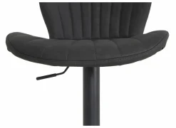 Barkrukken|Barstoelen|Barstoel Jukebox ZH63-84cm - lederlook - antraciet