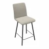 Barstoel Pisa ZH65cm - stof & staal - vogue canvas & antraciet- Barstoelen