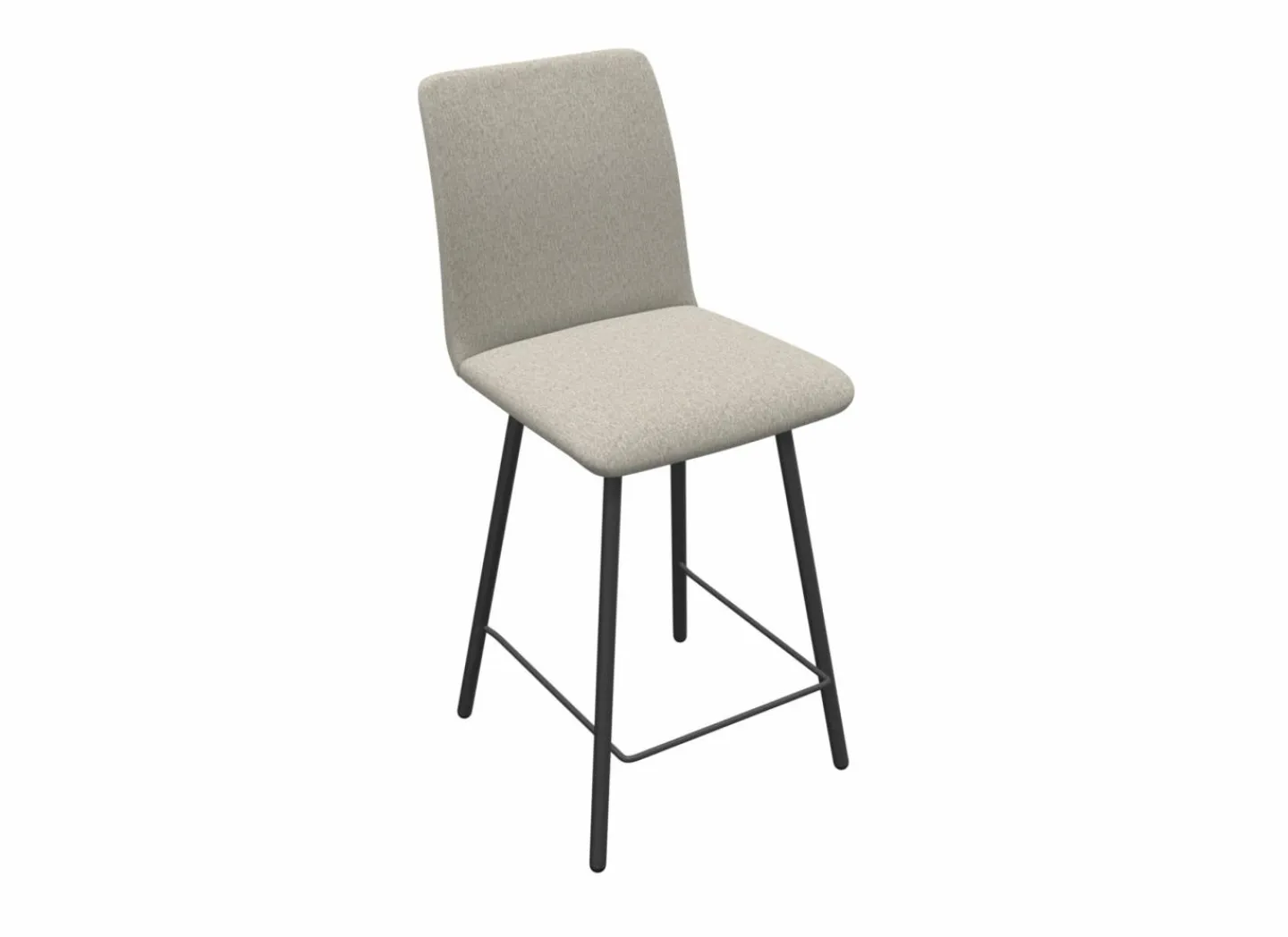 Barstoel Pisa ZH65cm - stof & staal - vogue canvas & antraciet- Barstoelen