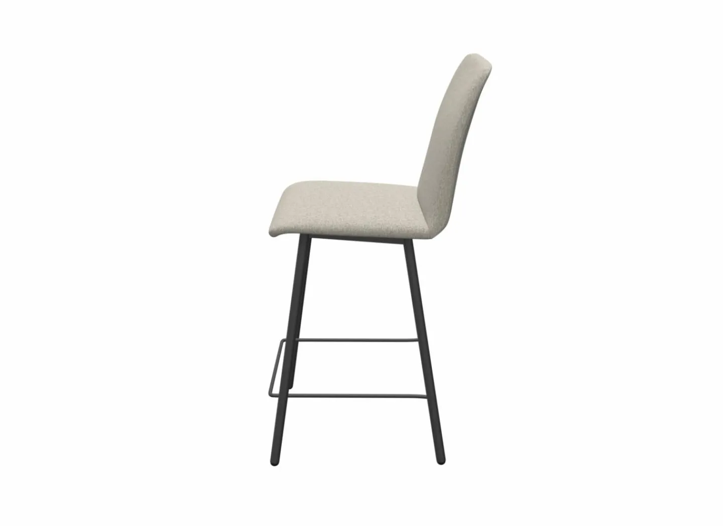 Barstoel Pisa ZH65cm - stof & staal - vogue canvas & antraciet- Barstoelen