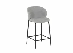 Barkrukken|Barstoelen|Barstoel Shell ZH65cm - stof - grijs