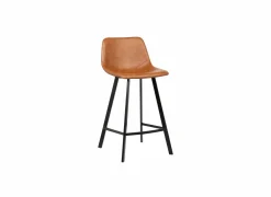 Barkrukken|Barstoelen|Barstoel Spartacus ZH65cm - lederlook - cognac