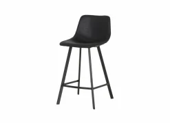 Barstoel Spartacus ZH65cm - lederlook - zwart- Barkrukken|Barstoelen