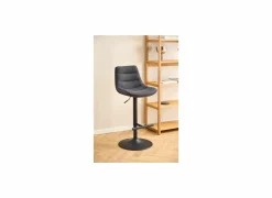 Barstoel ZH65-86cm - stof - donkergrijs- Barstoelen