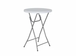 Bartafel Tessa Ø80x110cm - kunststof - wit- Bartafels & Hoge Tafels|Bartafels & Hoge Tafels