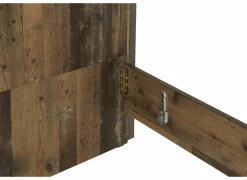 Bed Attaylar 180x200cm  - decor - oldwood vintage & donkergrijs- Tweepersoonsbedden