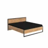 Tweepersoonsbedden|Bed Detroit 160x200cm - decor - planke & raw steel