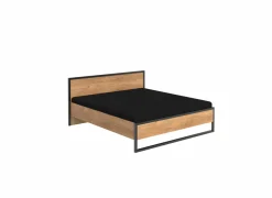 Tweepersoonsbedden|Bed Detroit 160x200cm - decor - planke & raw steel