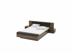 Tweepersoonsbedden|Bed Dolce 160x200cm - decor - mud oak & black oak