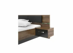 Tweepersoonsbedden|Bed Dolce 160x200cm - decor - mud oak & black oak