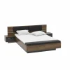 Bed Dolce 180x200cm - decor - mud oak & black oak- Tweepersoonsbedden