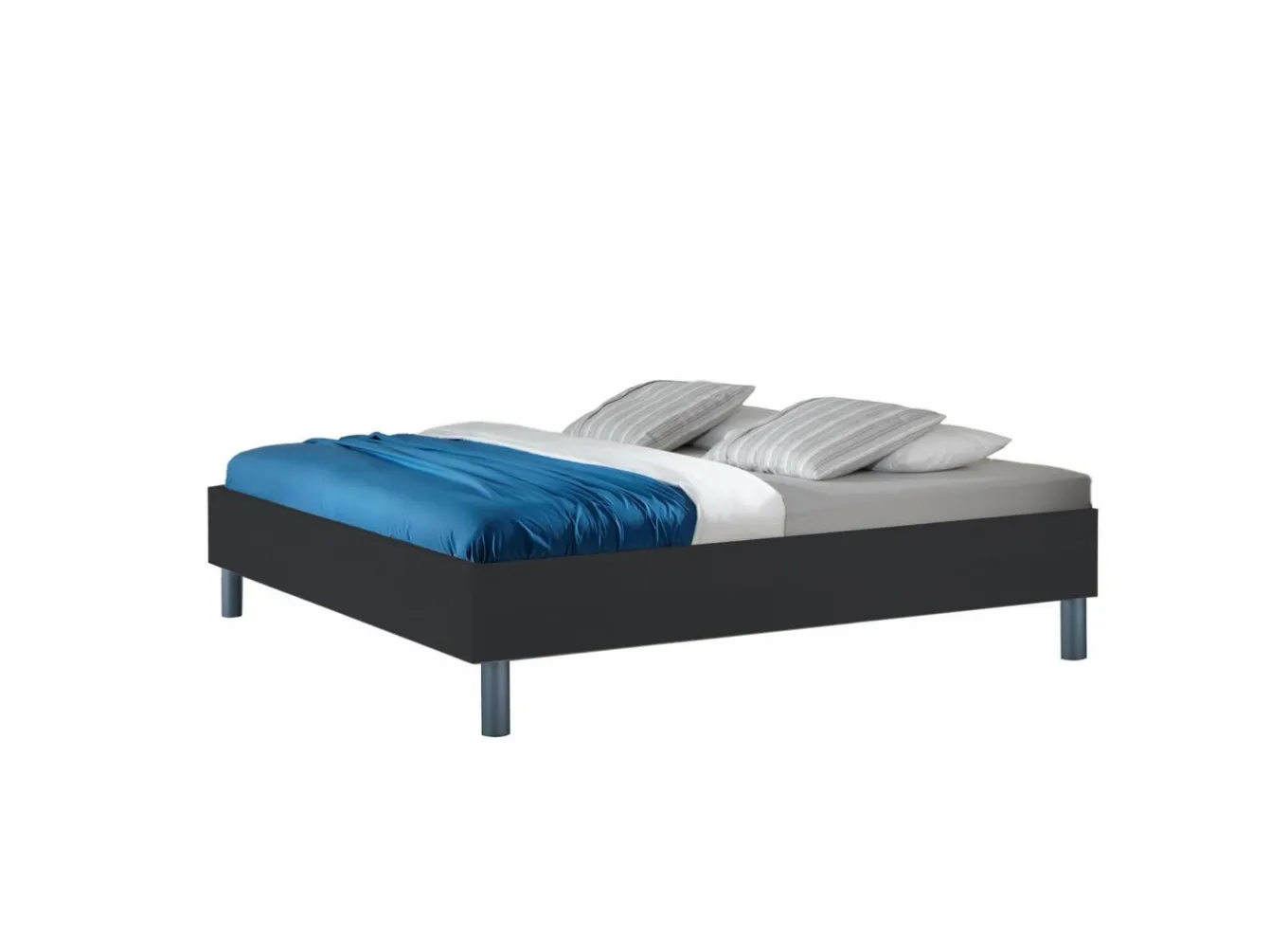 Tweepersoonsbedden|Bed Easy 160x200cm - decor - grafiet
