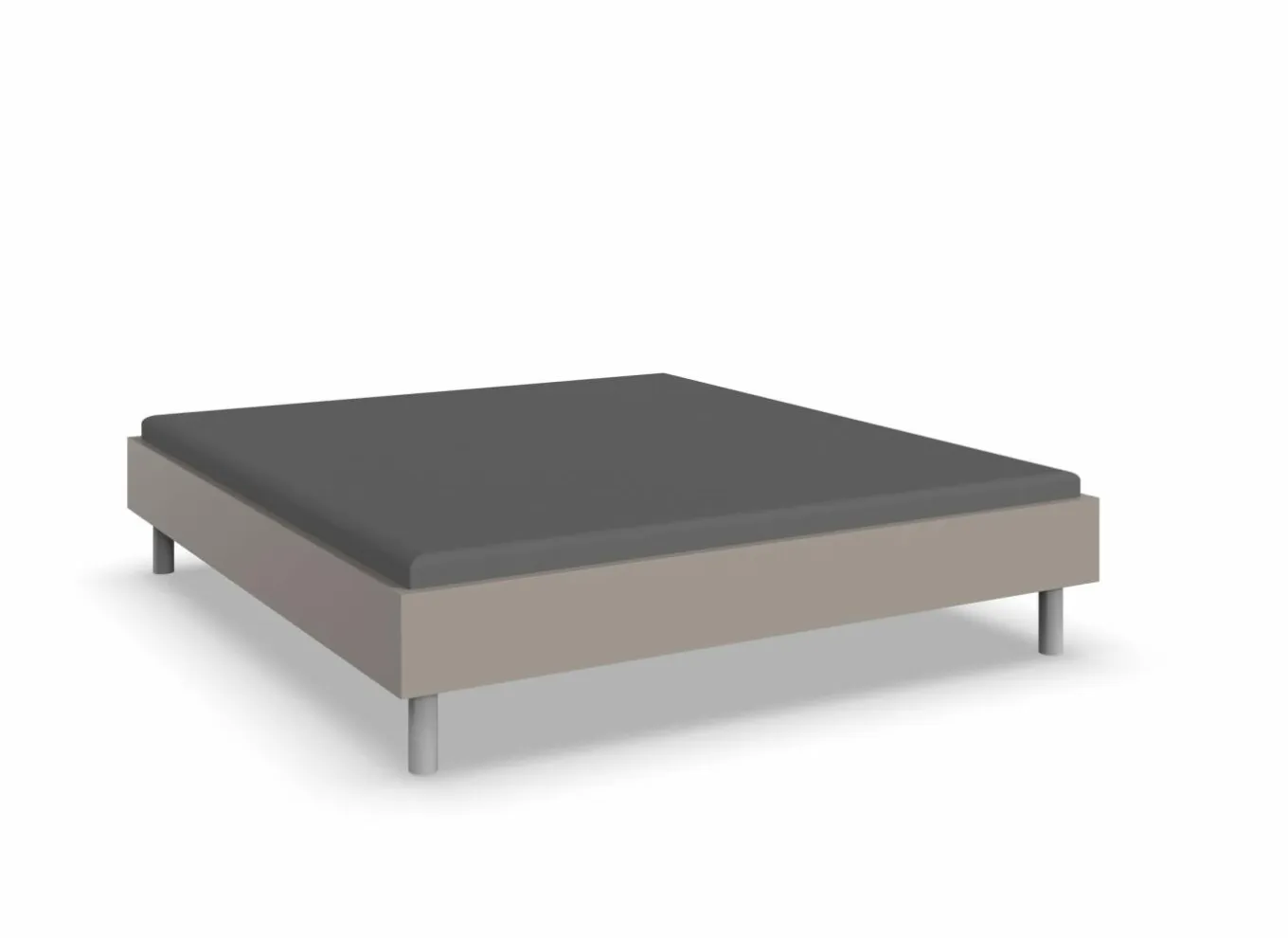 Tweepersoonsbedden|Bed Easy 180x200cm - decor - sahara grijs