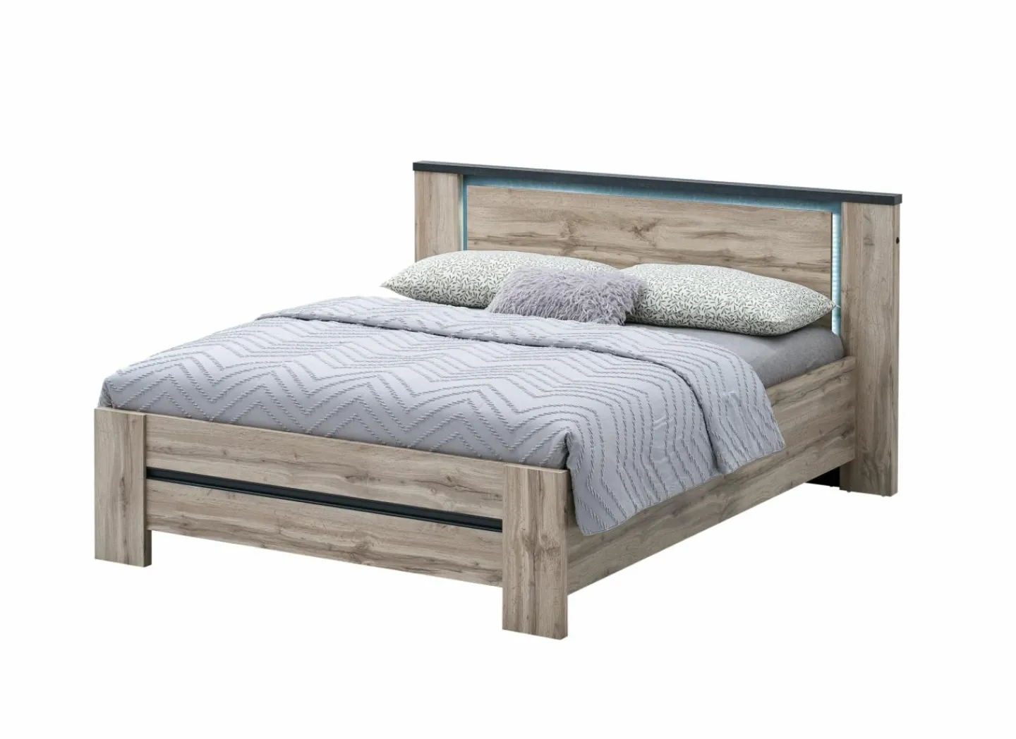 Bed Elvira 140x200cm - decor - canada oak- Tweepersoonsbedden