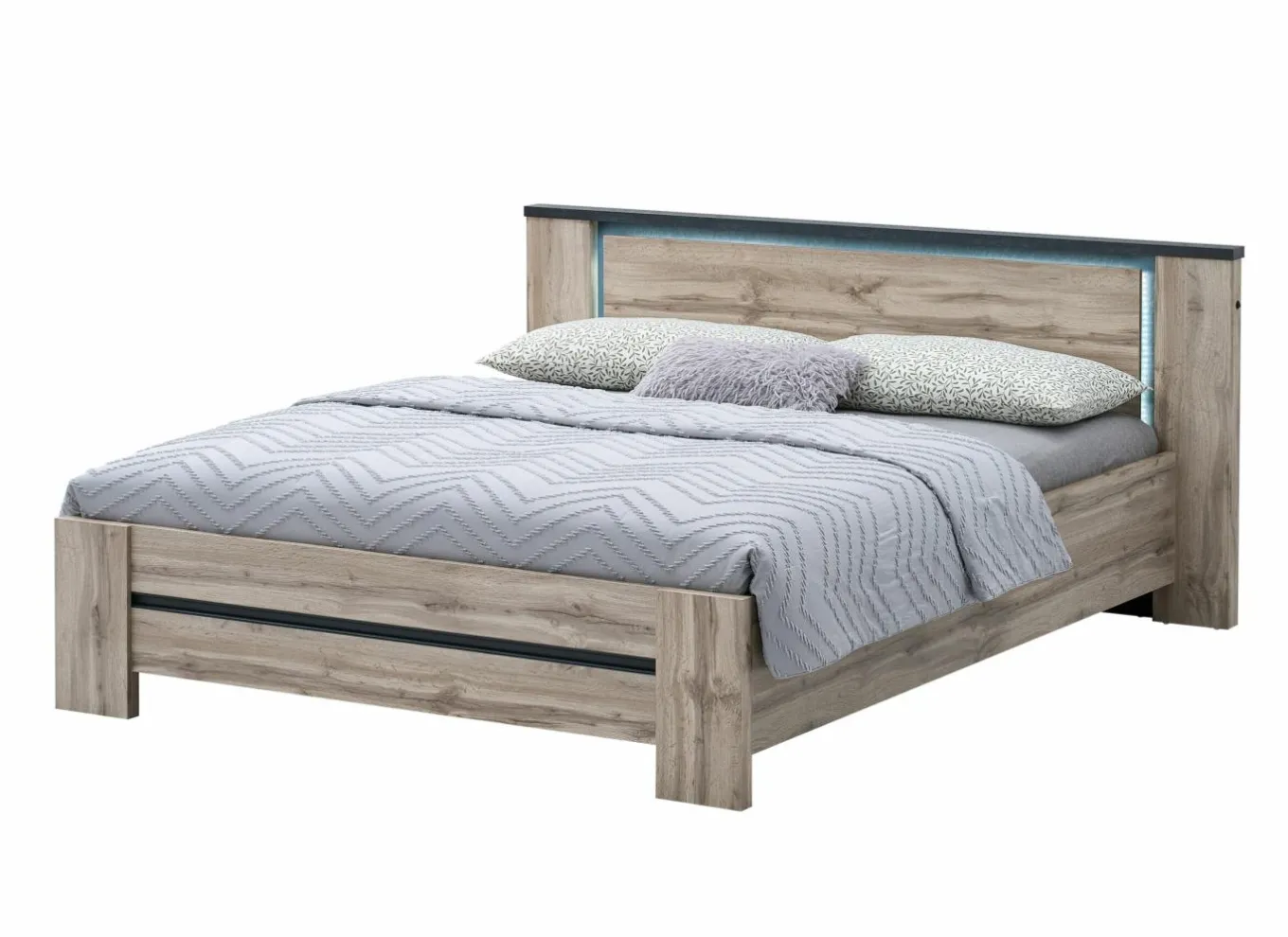 Tweepersoonsbedden|Bed Elvira 180x200cm - decor - canada oak