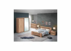 Bed Erwin 140x200cm - decor - French oak- Tweepersoonsbedden
