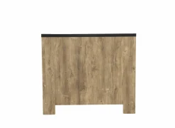 Eenpersoonsbedden|Eenpersoonsbedden|Bed Esra 90x200cm - decor - industrial oak & black concrete