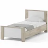Eenpersoonsbedden|Eenpersoonsbedden|Bed Evora 90x200cm - decor - ivory oak & wit