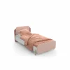 Demeyere Eenpersoonsbedden|Eenpersoonsbedden|Bed Jade 90x200cm - decor - mat roze & mat wit