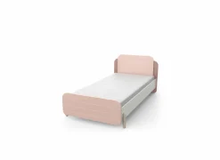 Demeyere Eenpersoonsbedden|Eenpersoonsbedden|Bed Jade 90x200cm - decor - mat roze & mat wit