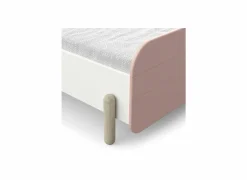 Demeyere Eenpersoonsbedden|Eenpersoonsbedden|Bed Jade 90x200cm - decor - mat roze & mat wit