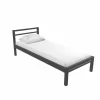 Perfecta Eenpersoonsbedden|Eenpersoonsbedden|Bed King 90x200cm - metaal - mat antraciet