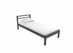 Perfecta Eenpersoonsbedden|Eenpersoonsbedden|Bed King 90x200cm - metaal - mat antraciet
