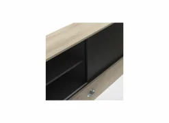 Bed Life 90x190/200cm - decor - kronberg eik & zwart met opbergruimte- Eenpersoonsbedden|Eenpersoonsbedden